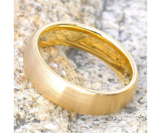 Yellow Gold Tungsten  Ring