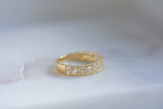 Statement Gold Plated CZ diamond ring