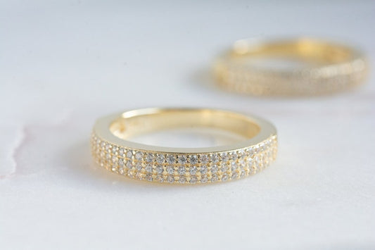 Dainty Gold Plated CZ diamond ring