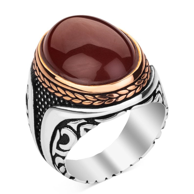 Aqeeq Silver ring for Men Honor