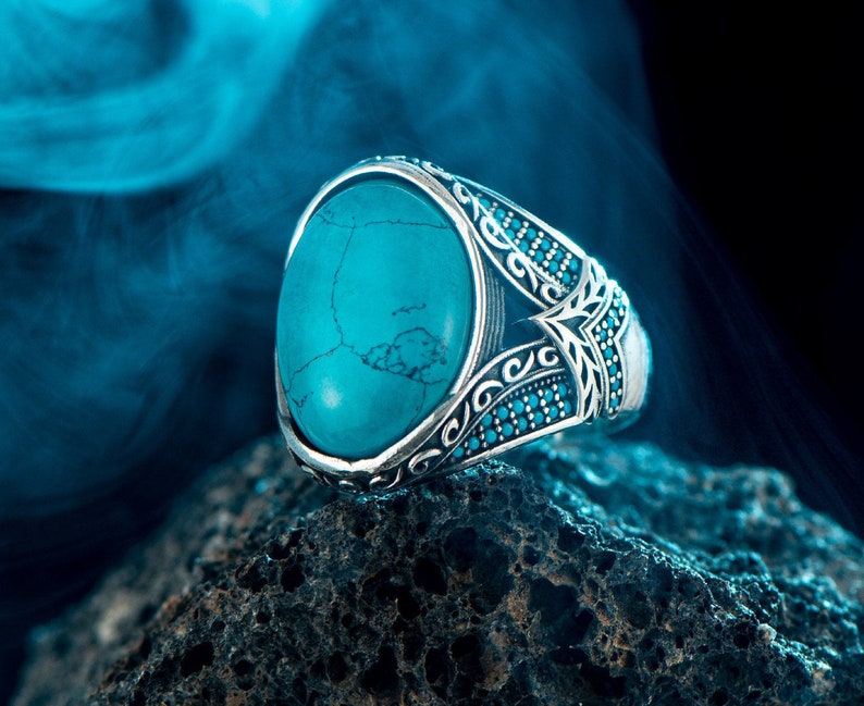 Turquoise Silver ring for Men Successor