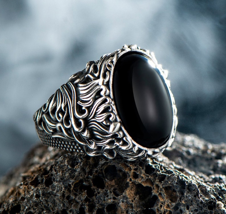 Onyx Silver ring Authentic(More Stones)