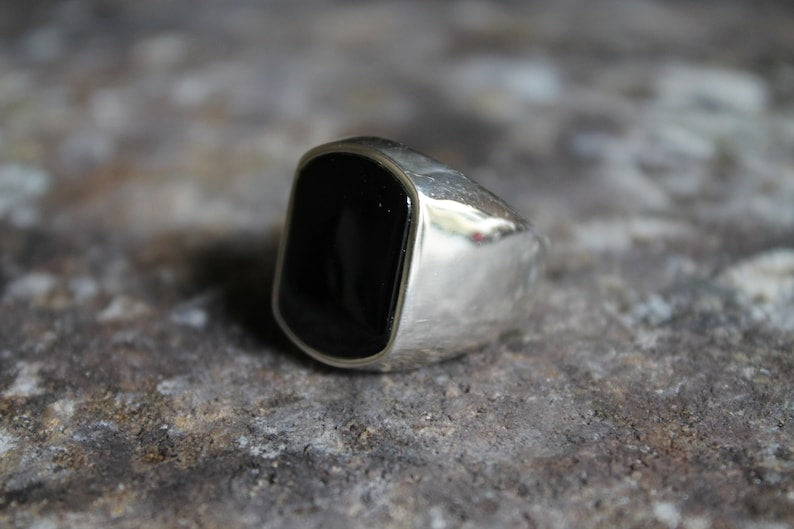 Onyx Silver Ring - Standard