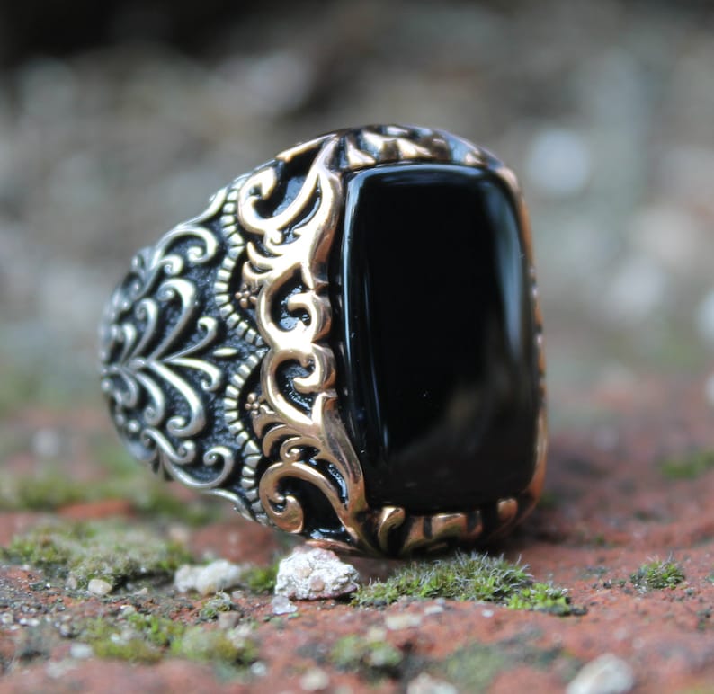 Onyx Silver Ring - Authentic