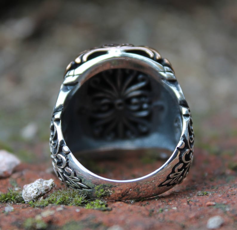 Onyx Silver Ring - Authentic