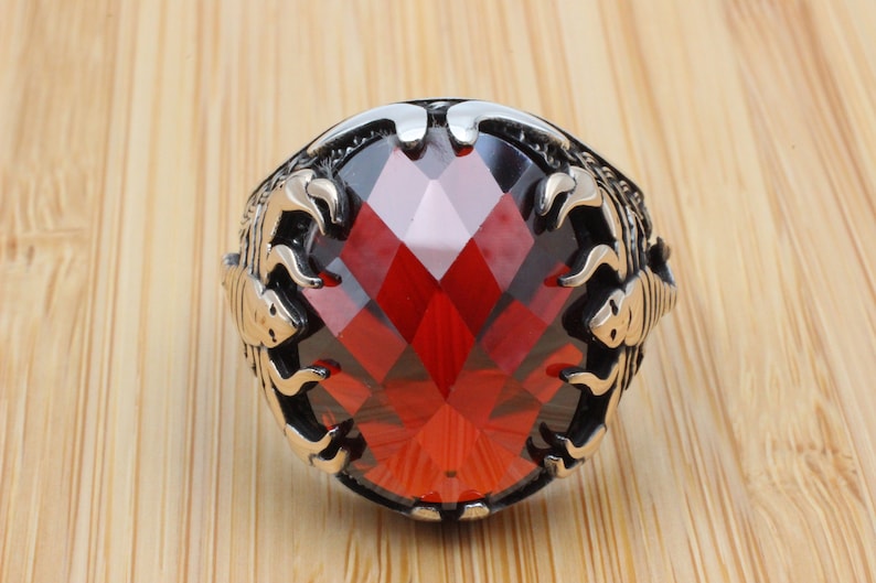 Ruby Silver Ring-Scorpion