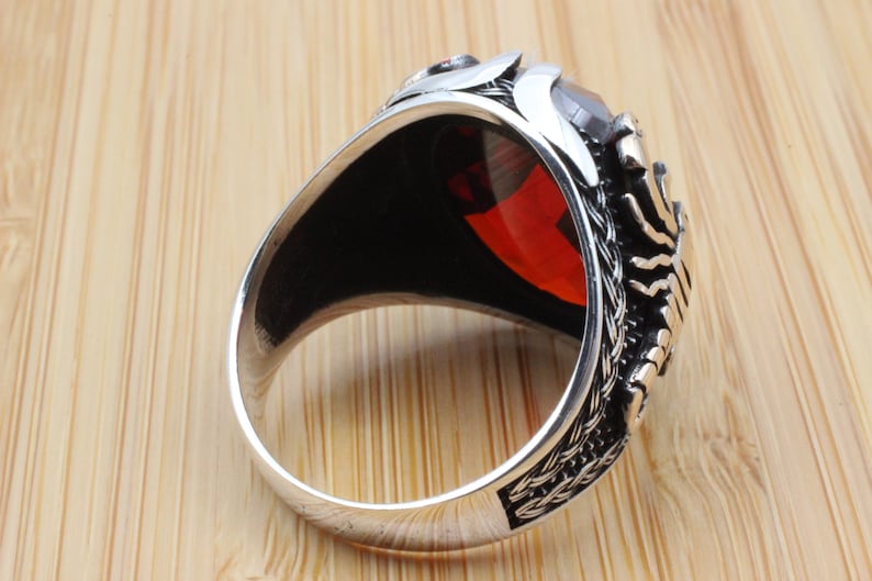 Ruby Silver Ring-Scorpion