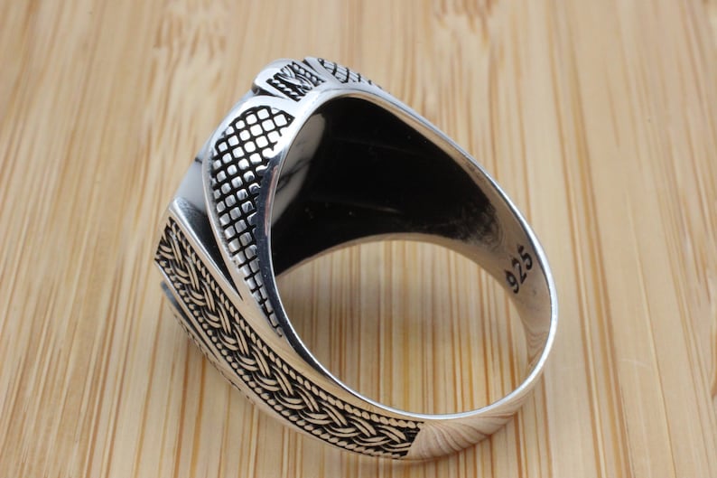 Aqeeq Silver ring for Men Balance