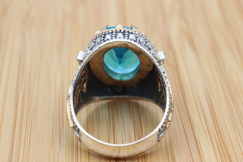 Aquamarine Silver ring-Blue Kingdom