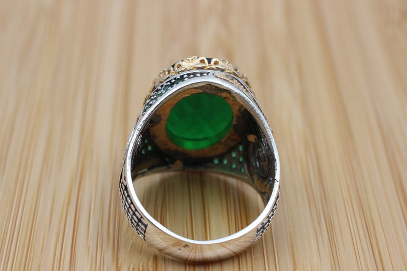 Emerald Silver ring-Ottoman