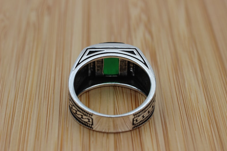 Emerald Silver ring-Prince