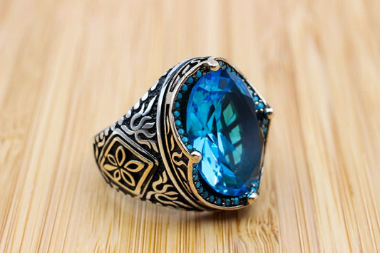 Aquamarine Silver ring-Treasure