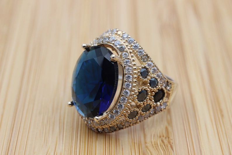 Sapphire Queen Women's Silver Ring