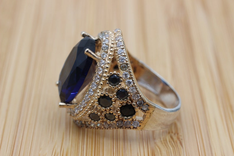 Sapphire Queen Women's Silver Ring