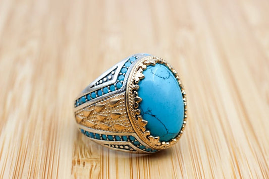 Turquoise Silver ring Seafoam