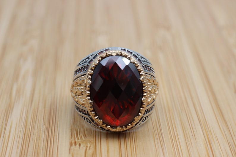 Ruby Silver ring-Red Planet