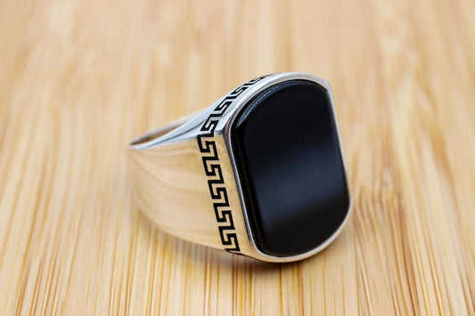 Onyx Silver ring-Classy