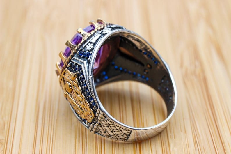 Amethyst Silver ring-Royal Velvet