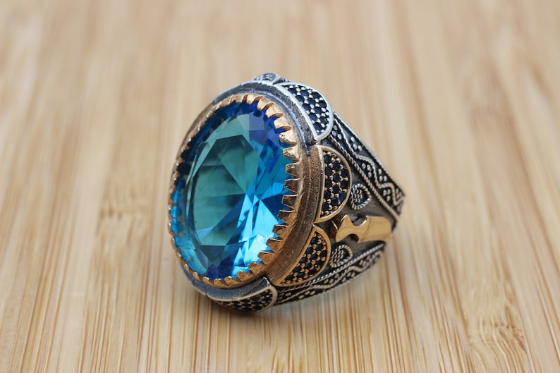 Aquamarine Silver ring-Pirates of Caribbean