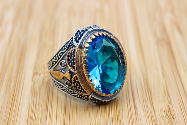 Aquamarine Silver ring-Pirates of Caribbean