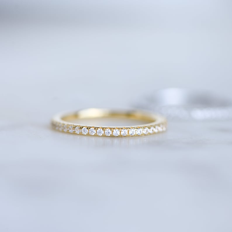 Eternity Gold Plated CZ Diamond ring