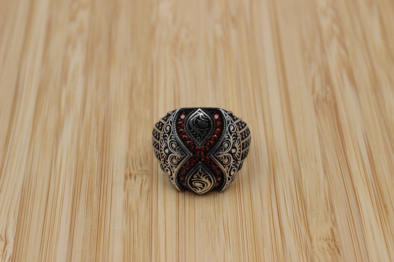 Ruby Silver Ring-Infinity