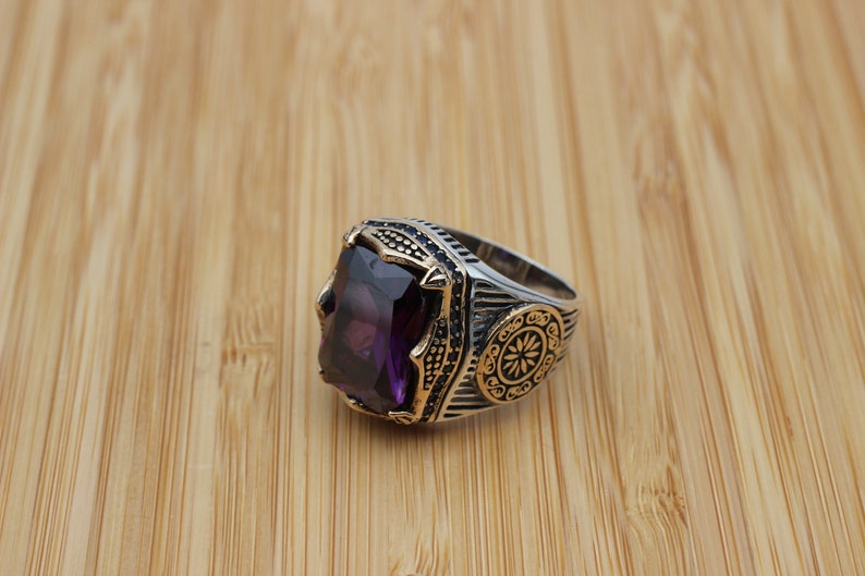 Amethyst Silver ring-Lavender Bloom