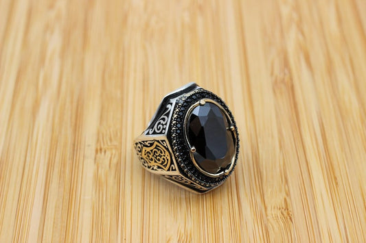 Onyx Silver ring-Nightfall