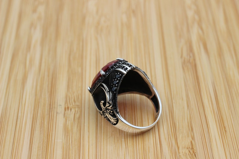 Ruby Silver ring-Predator