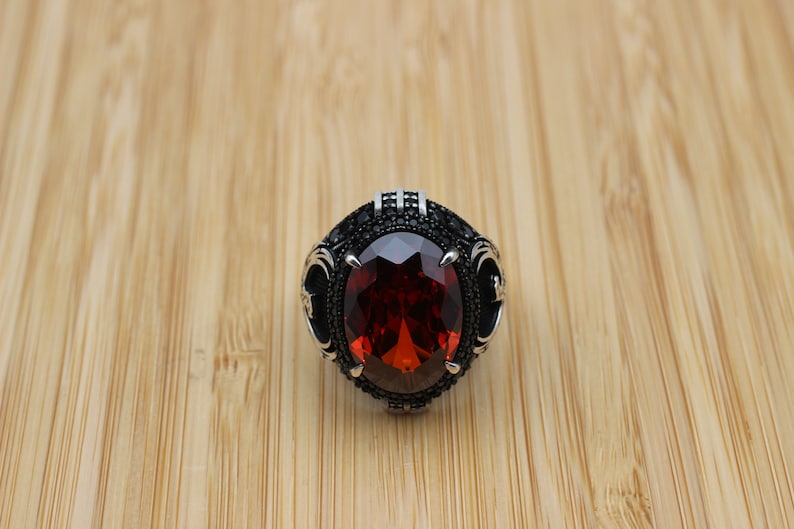 Ruby Silver Ring-Hunter