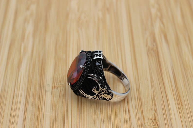 Ruby Silver Ring-Hunter