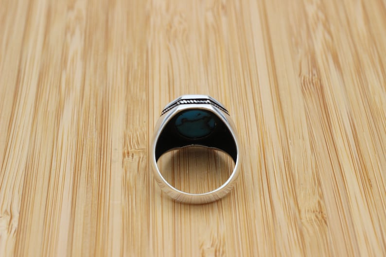 Turquoise Silver ring for Men Standard