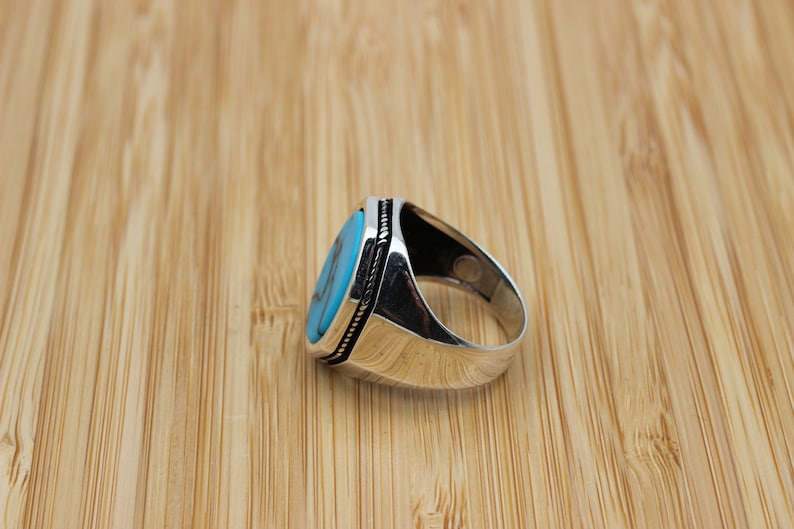 Turquoise Silver ring for Men Standard