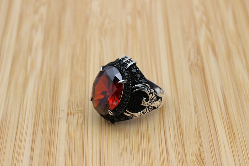 Ruby Silver Ring-Hunter