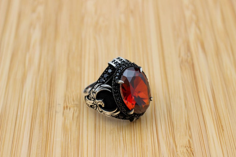 Ruby Silver Ring-Hunter