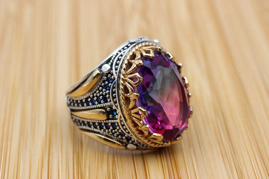 Tourmaline Ring Silver-Pink Pearl