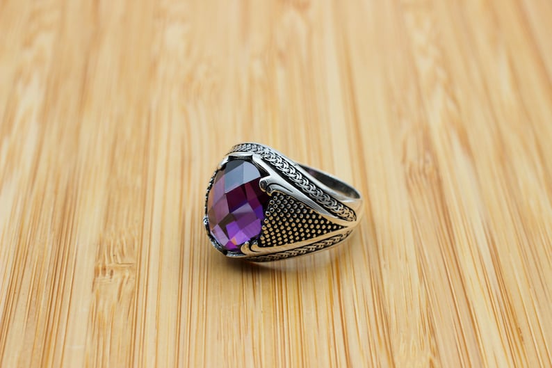 Amethyst Silver ring-Turkish Amulet