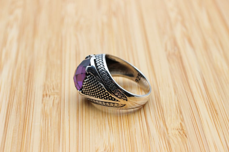 Amethyst Silver ring-Turkish Amulet