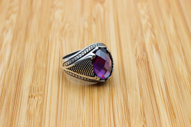 Amethyst Silver ring-Turkish Amulet