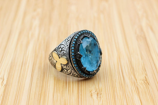 Tourmaline Ring Silver-Mystique Blue