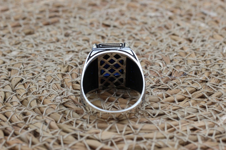 Sapphire Ring Silver-Dragon Heart