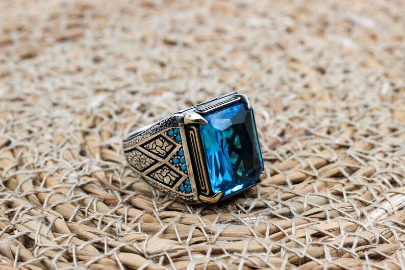 Aquamarine Silver ring-Classic