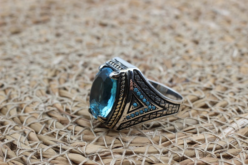 Aquamarine Silver ring-Seashore