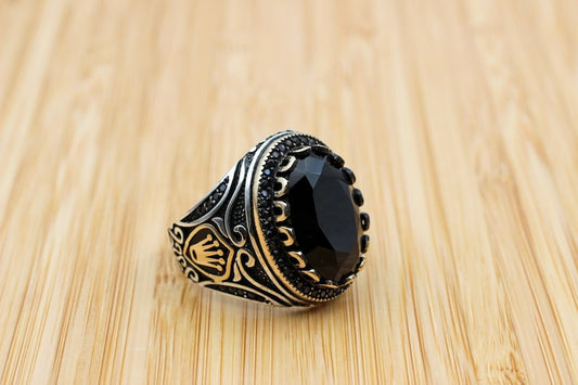 Onyx Silver ring-NoirEmpire