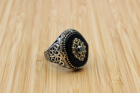 Onyx Silver ring-Imperial Onyx