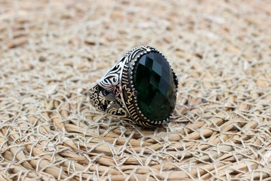 Emerald Silver ring-Guardians