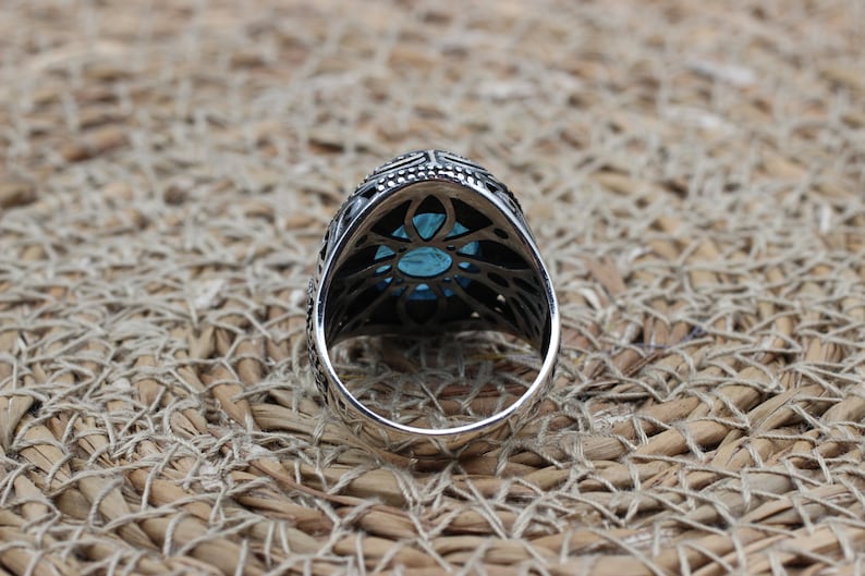 Aquamarine Silver ring-Falcon