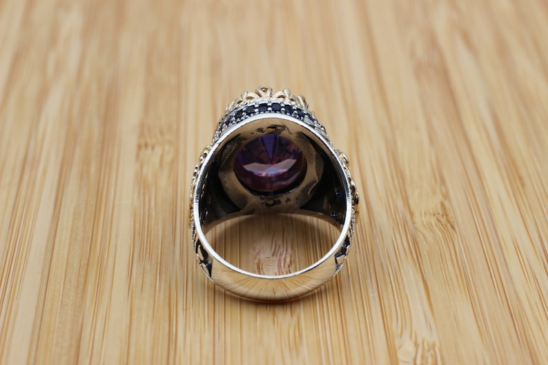 Amethyst Silver ring-Turkish Twilight