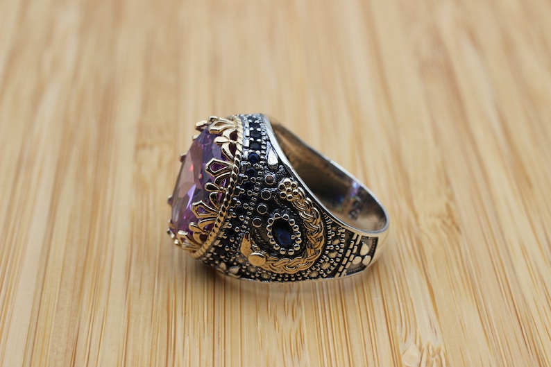 Amethyst Silver ring-Turkish Twilight