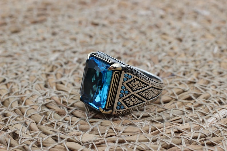 Aquamarine Silver ring-Classic